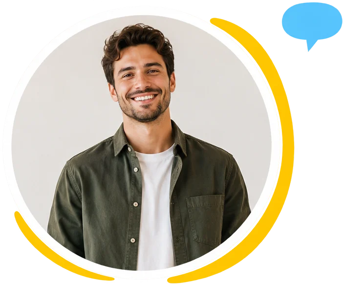 Portrait of a smiling creator