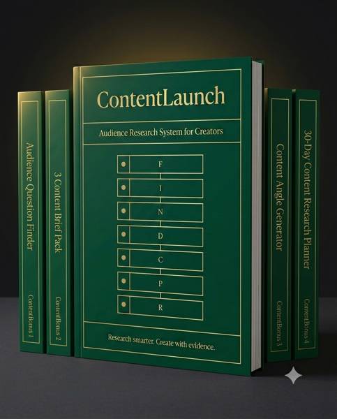 ContentLaunch guide with the four bonus PDFs
